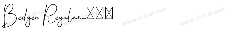 Bedger Regular字体转换